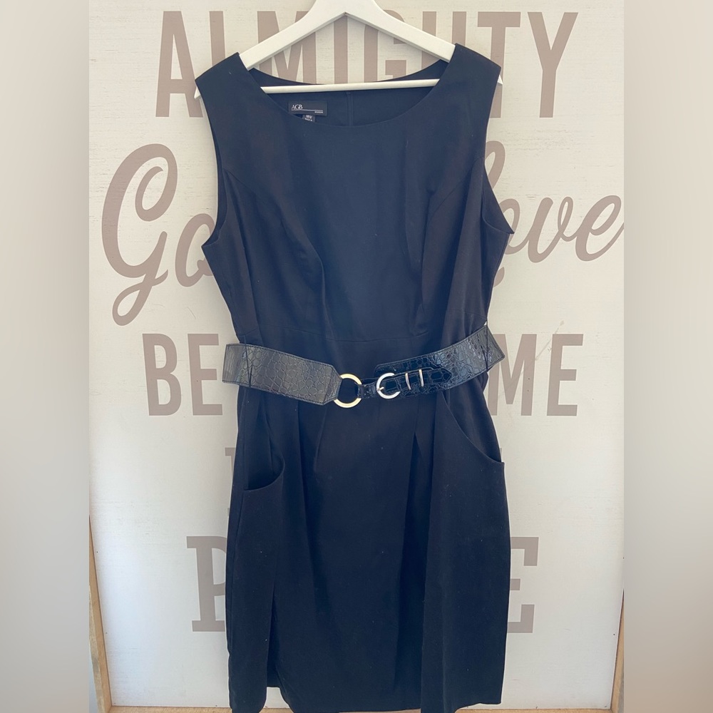 AGB Woman 18W black sleeveless dress